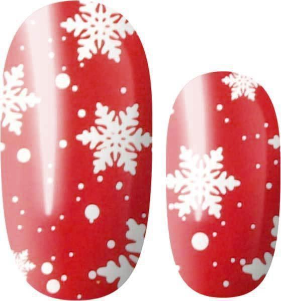 Winter Snowflake Nails: Stunning Red Tips